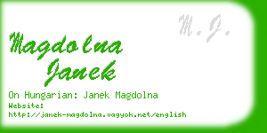 magdolna janek business card